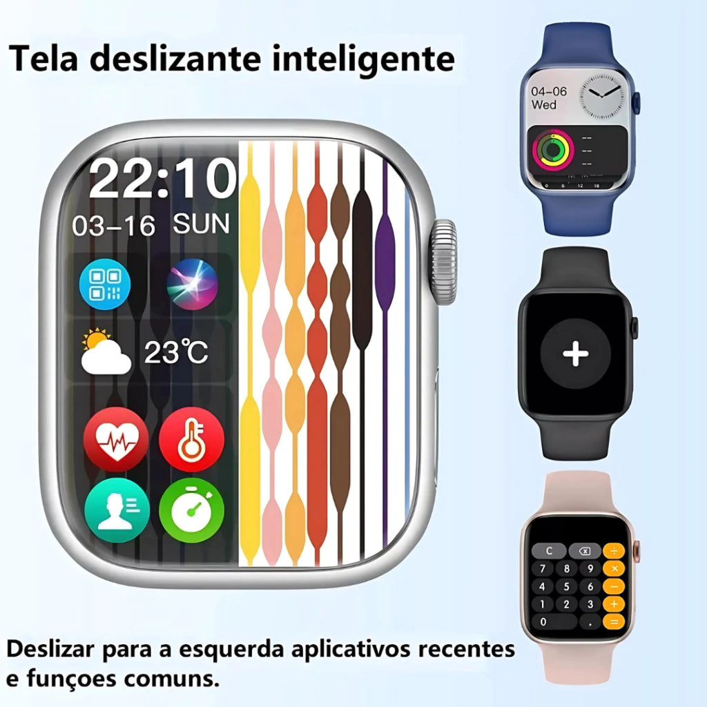 SMARTWATCH W59 PLUS 47MM – TELA AMOLED E ALTA QUALIDADE