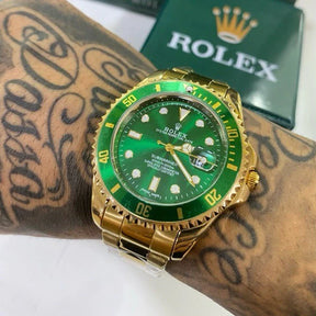 Rolex Submariner Dourado e Verde